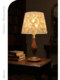 French-Style Vintage Shell Table Lamp with a High-End Feel, Shell Lampshade, Mid-Century Style Rubberwood Bedroom Bedside Table Lamp
