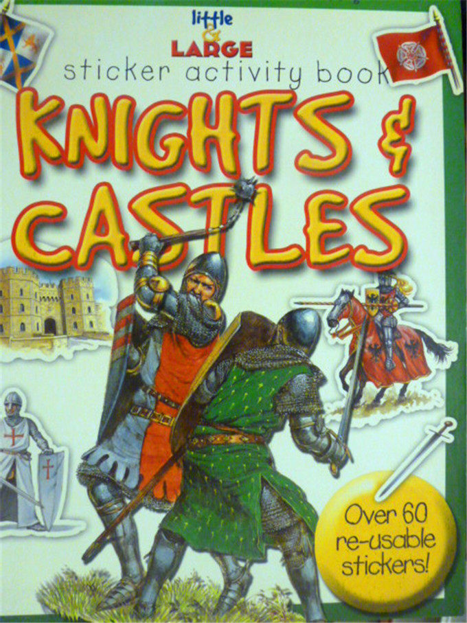 English version of baby sticker picture book Sticker Activity book:Knights Castles