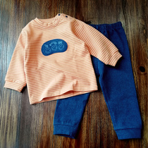 Special price turtle nen turtle love autumn and winter baby thickened underwear suit male and female baby covered head shoulder clasp home in two sets