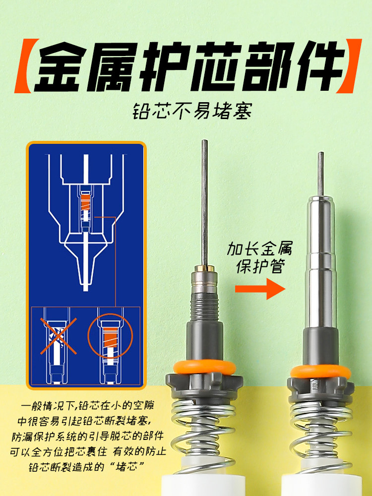 Japanese Zebra Mechanical Pencil with Lead Refills, 0.5mm for Elementary Students, Break-Resistant Lead, 0.3mm Limited Edition for Drawing, 0.7mm for Sketching, Ma85 Collaboration Model, Exclusive Flagship Store Official Website Delguard