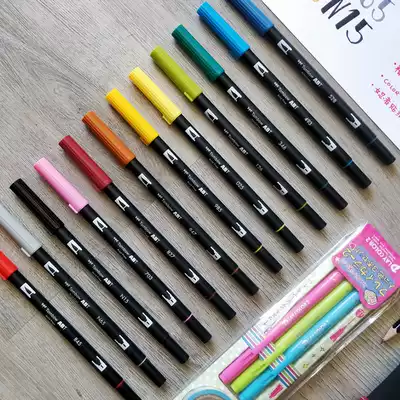 Not boring recommended Japanese Dragonfly tombow10 color suit soft head watercolor pen double head painting brush 96 color set ABT professional art beginner hand drawing color pen