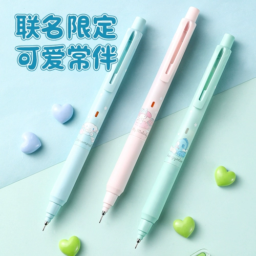 Японский автоматический карандаш UNI Mitsubishi, свинец Sanrio для совместной деятельности, обновленная версия M5-KS, черный технологический стержень серии KURUTOGA, автоматическое вращение, односкоростной 0,5