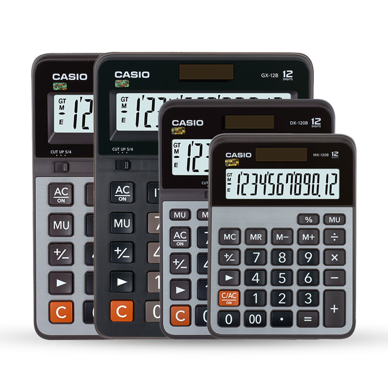 [USD 15.42] Casio MXDXGX120B calculator Metal panel Dual Power