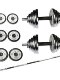 Pure Iron Barbell Men's Fitness Home Workout Weightlifting Squat Bench Press Equipment Dual-Use Set Women 80kg Pair 100