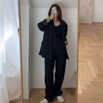 Zhou Mu Mu black blazer women 2020 Spring New Korean casual temperament Joker small small suit