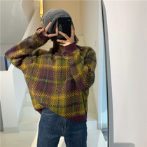 Zhoumu Wood apit high quality double layer thick raccoon wool pullover lazy casual commuter sweater