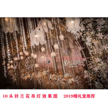 New Lingchan Road leads to 10 flower buds Road wedding arrangement pendant stage decoration air ceiling hanging lights