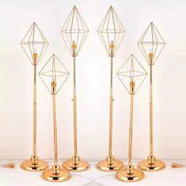 New wedding props Diamond Road lead ornaments wedding table road guide geometric road lead iron art Golden Diamond Road lead