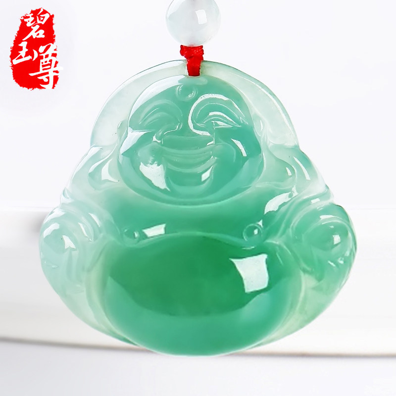Jade Jade Buddha pendant Female ice jade Buddha Male Maitreya Buddha pendant A goods jade jade jade jade pendant Laughing Buddha