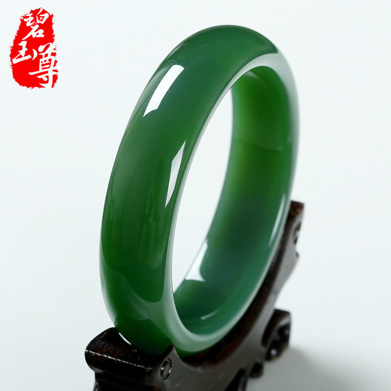 Beyuzun and Tian Yubei jade bracelet women's jade bracelets jade bracelets jade jade instrumental women spinach green certificate Xinjiang-Taobao