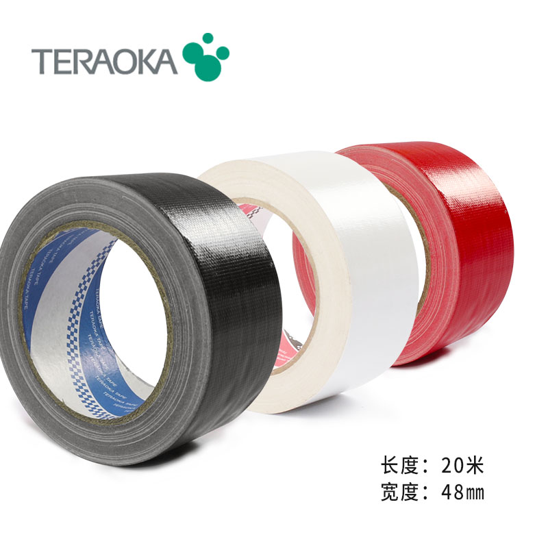 Japan imported Teraoka Film and Television vigorous tape black strong sticker thick waterproof easy tear tape carpet label high viscosity wear-resistant industrial high viscosity waterproof warning exhibition wedding does not leave traces tape