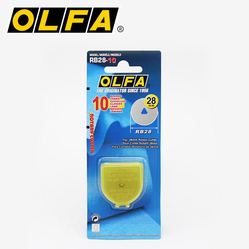 Japan imported OLFA Ai Lihua RB28-10 imported original roller blade 28mm round blade roller cutting knife round cutting knife Leather cutting cloth 10-pack industrial knife