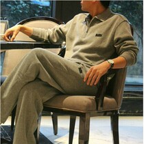 Mens sports suit mens spring and autumn long sleeve sweater casual suit middle-aged sportswear suit suit mens spring running suit