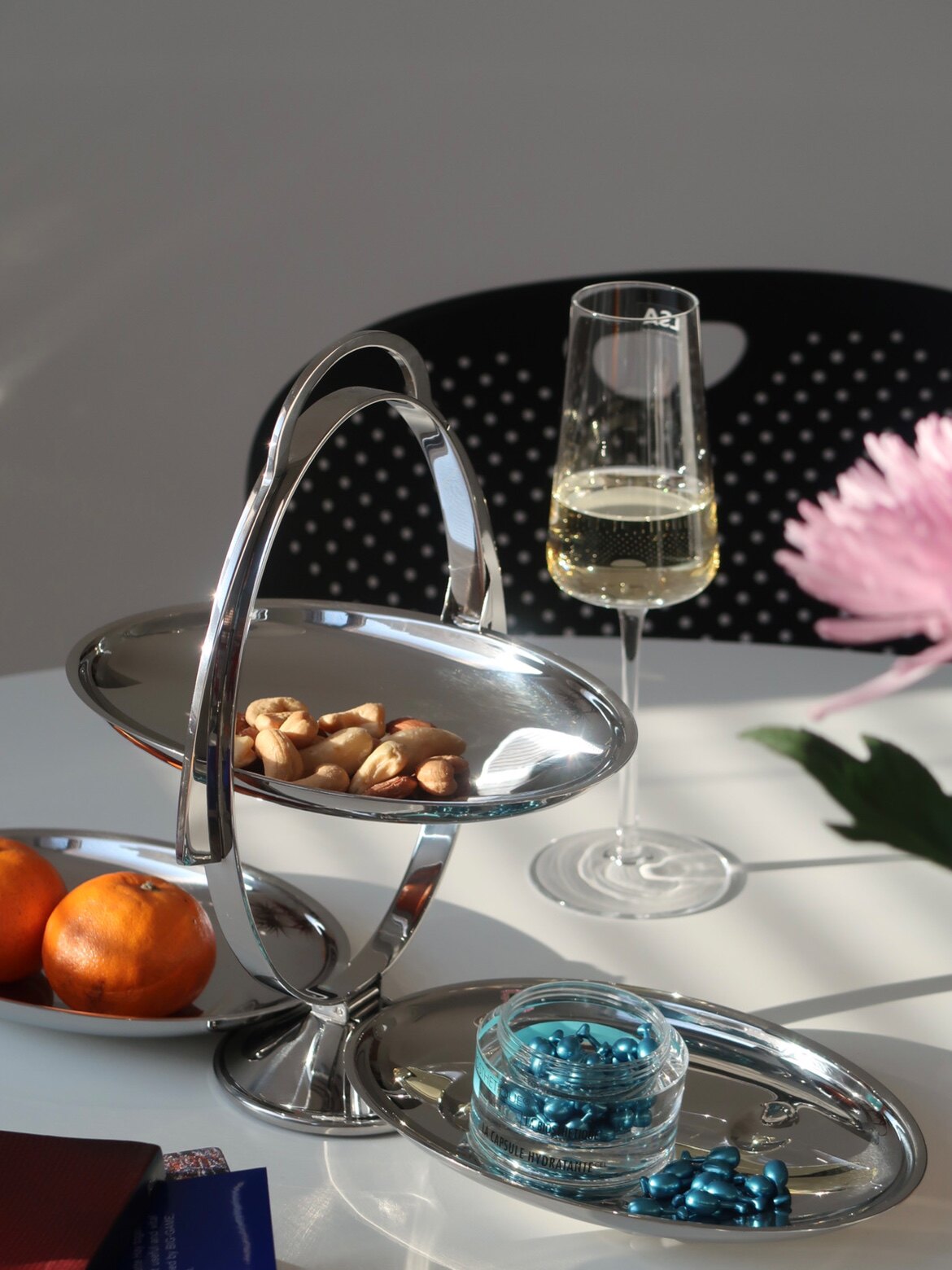 Italy imported Alessi Anna G folding cake rack afternoon tea snack plate fruit plate ornaments luxury