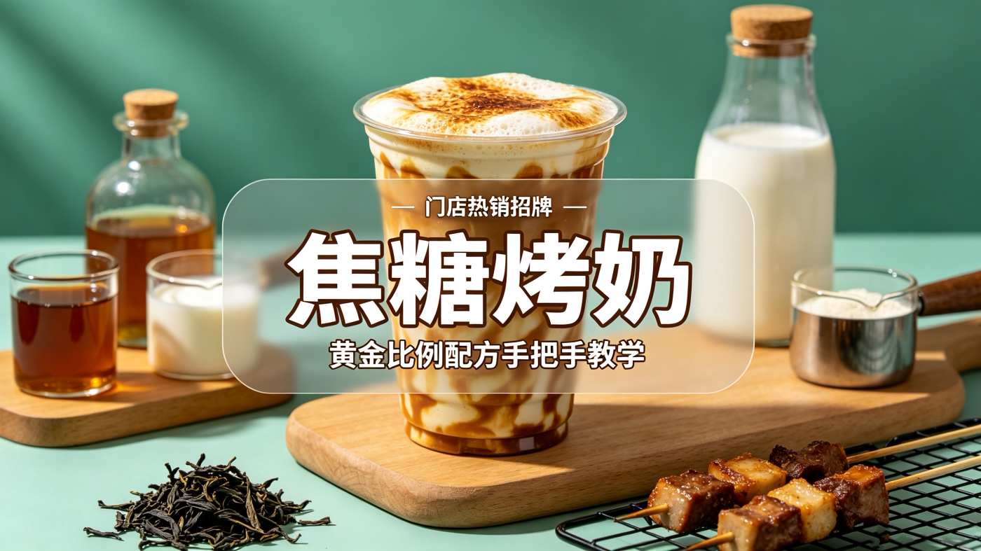 L85957焦糖烤奶|门店热销招牌 黄金比例配方手把手教学-简创库网