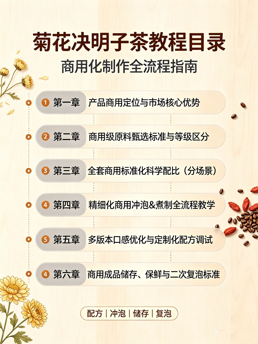 图片[2]-L85968菊花决明子茶｜养生茶饮商用方案 冲泡配比全教学-简创库网