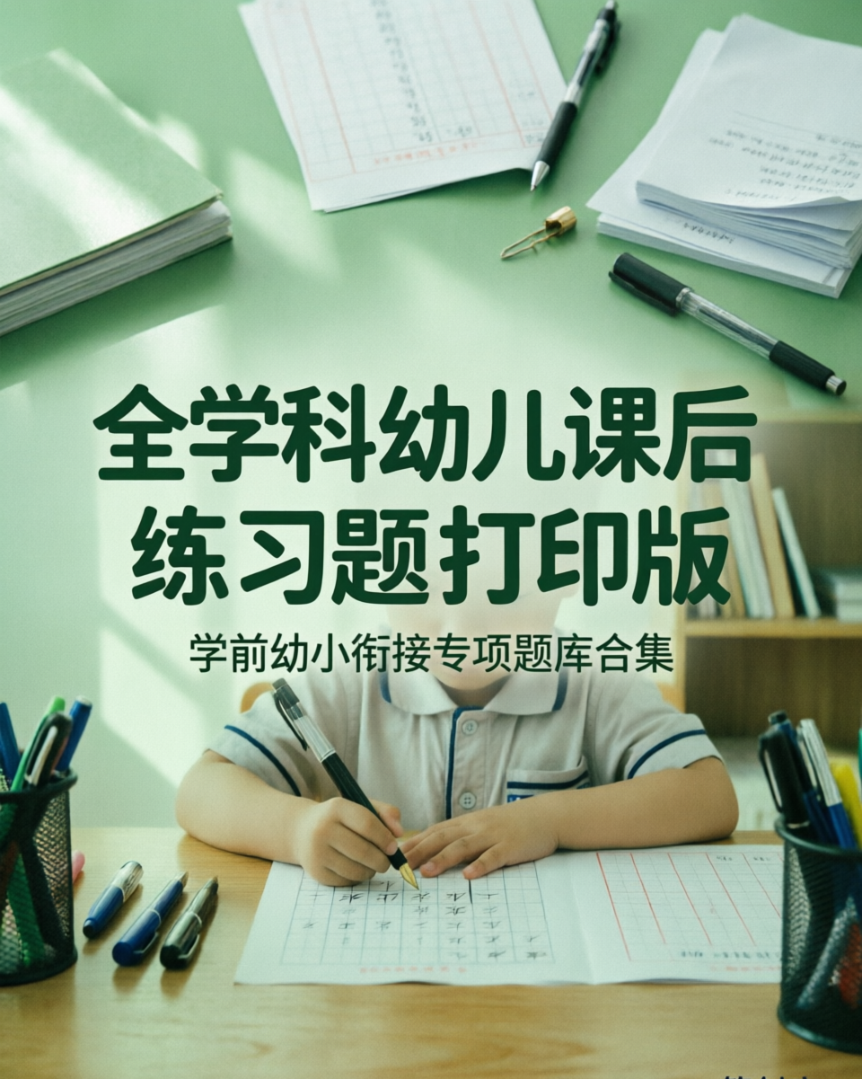 E1128全学科幼儿课后练习题打印版 学前幼小衔接专项题库合集-简创库网