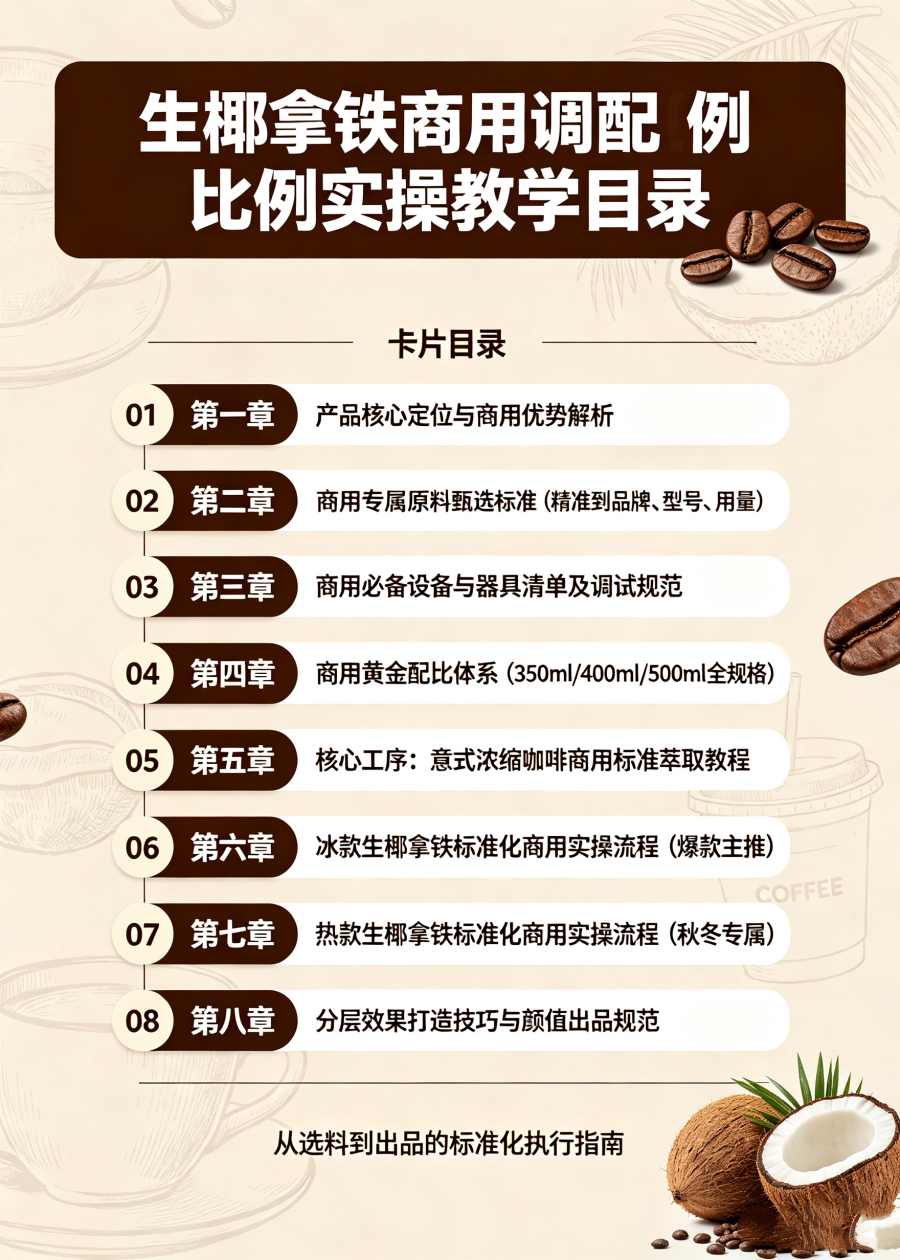 图片[2]-L85965生椰拿铁｜爆款咖啡特调 商用调配比例实操教学-简创库网