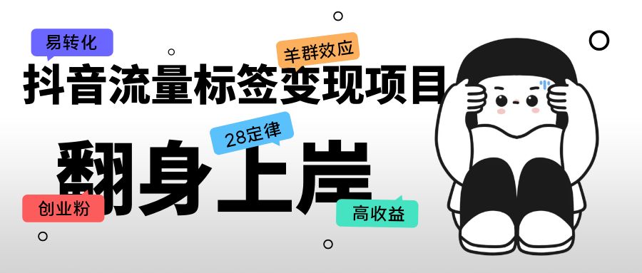 图片[1]-抖音流量标签变现项目：单价高收益简单，抖音创业粉轻松转化-暗冰资源网