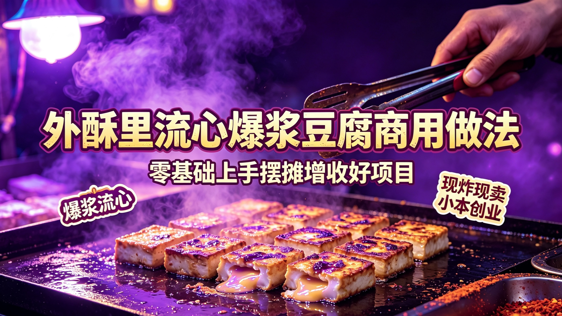 L72653外酥里流心爆浆豆腐商用做法 零基础上手摆摊增收好项目-简创库网
