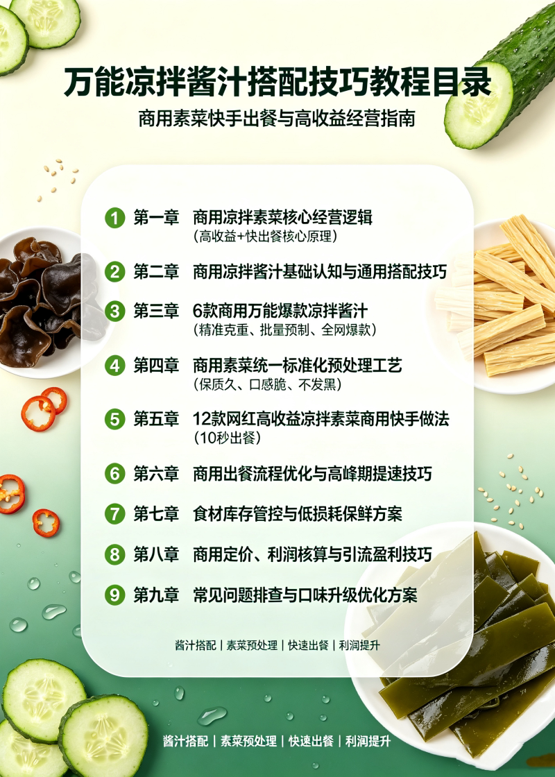 图片[2]-L72660万能凉拌酱汁搭配技巧 网红素菜商用做法出餐快-简创库网