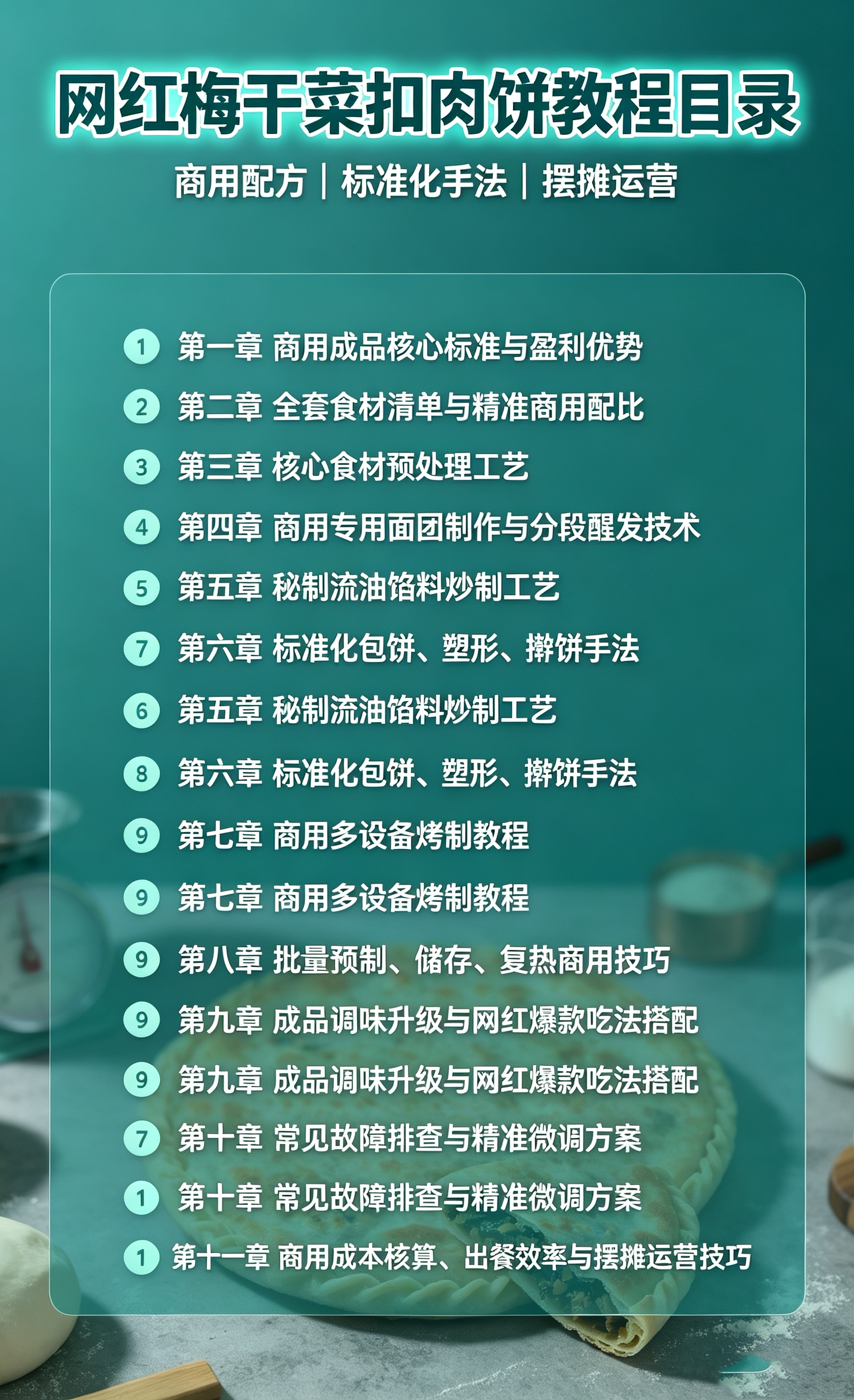 图片[2]-L59873网红梅干菜扣肉饼教程，馅料配比 + 烤制手法，焦香流油一口过瘾-简创库网