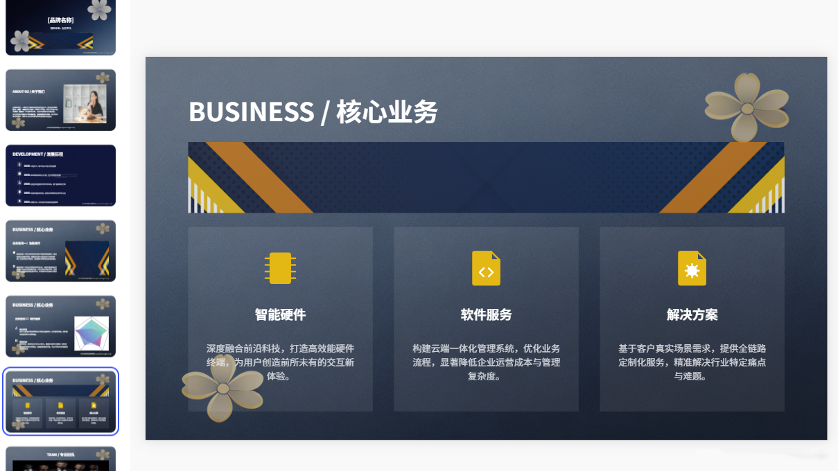 图片[3]-A4119素雅极简品牌介绍PPT模板 企业发展宣讲商务办公PPT模板-简创库网