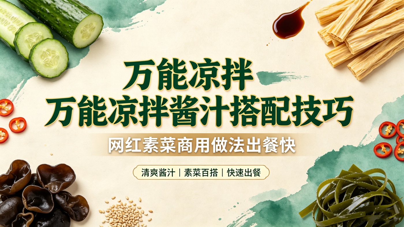 L72660万能凉拌酱汁搭配技巧 网红素菜商用做法出餐快-简创库网
