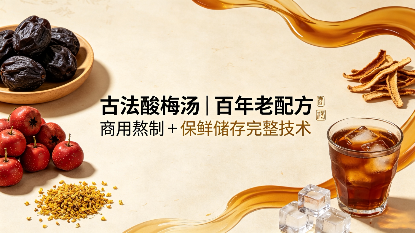 L85952古法酸梅汤|百年老配方 商用熬制 + 保鲜储存完整技术-简创库网