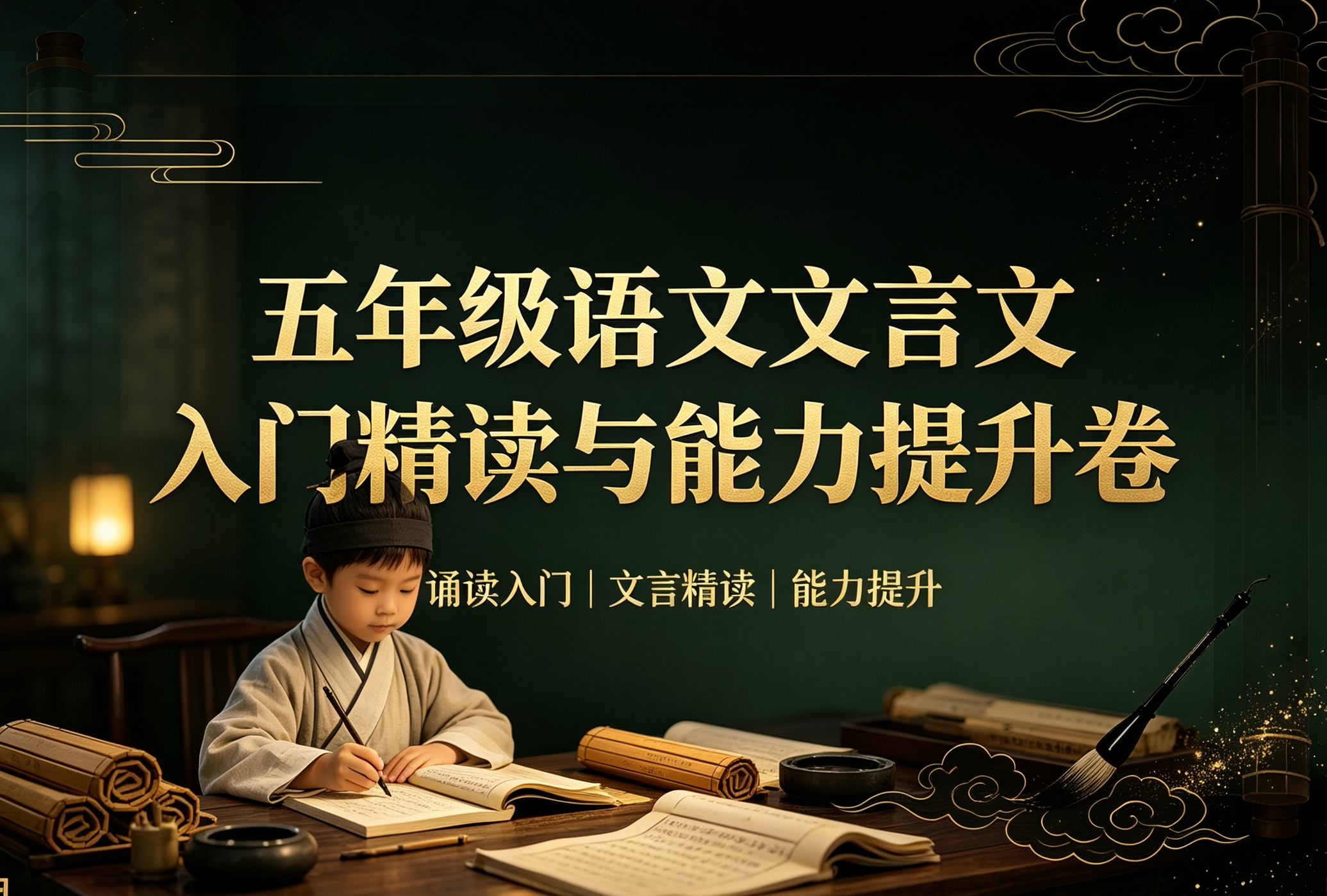 J52355五年级语文文言文入门精读与能力提升卷-简创库网