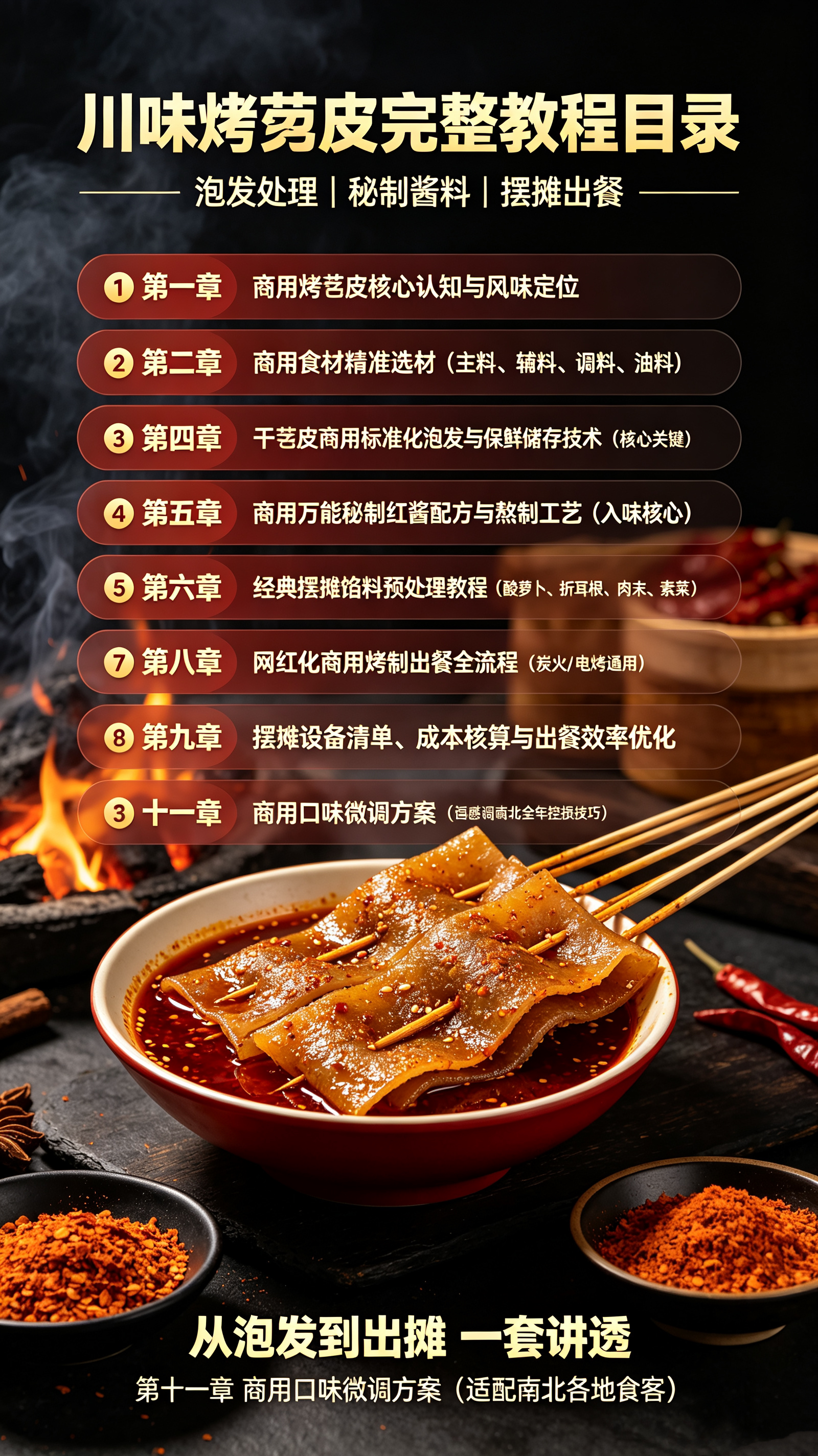 图片[2]-L67892川味烤苕皮完整教程，泡发处理 + 秘制酱料，软糯筋道地道地摊风味-简创库网