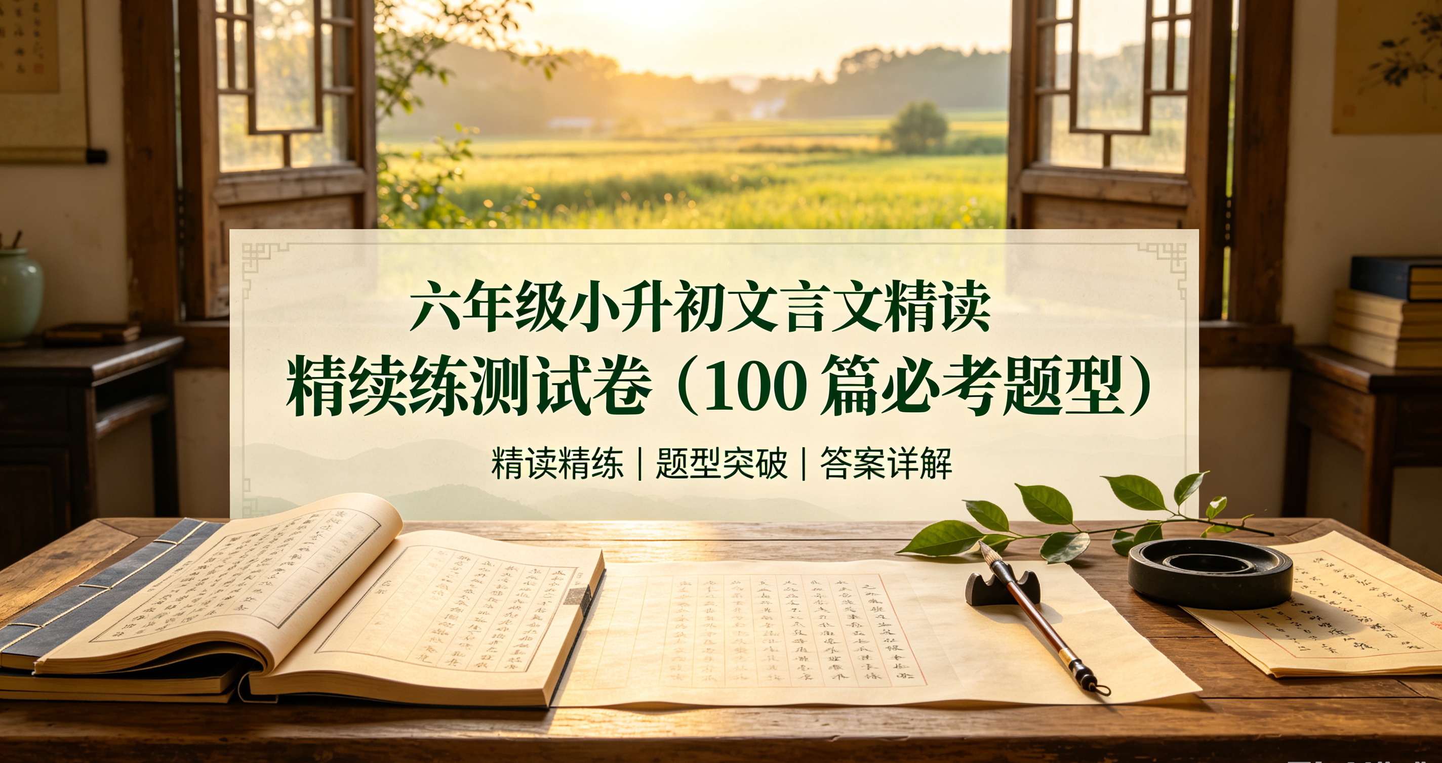 k49582小学六年级小升初文言文精读精练测试卷（100 篇必考题型）-简创库网