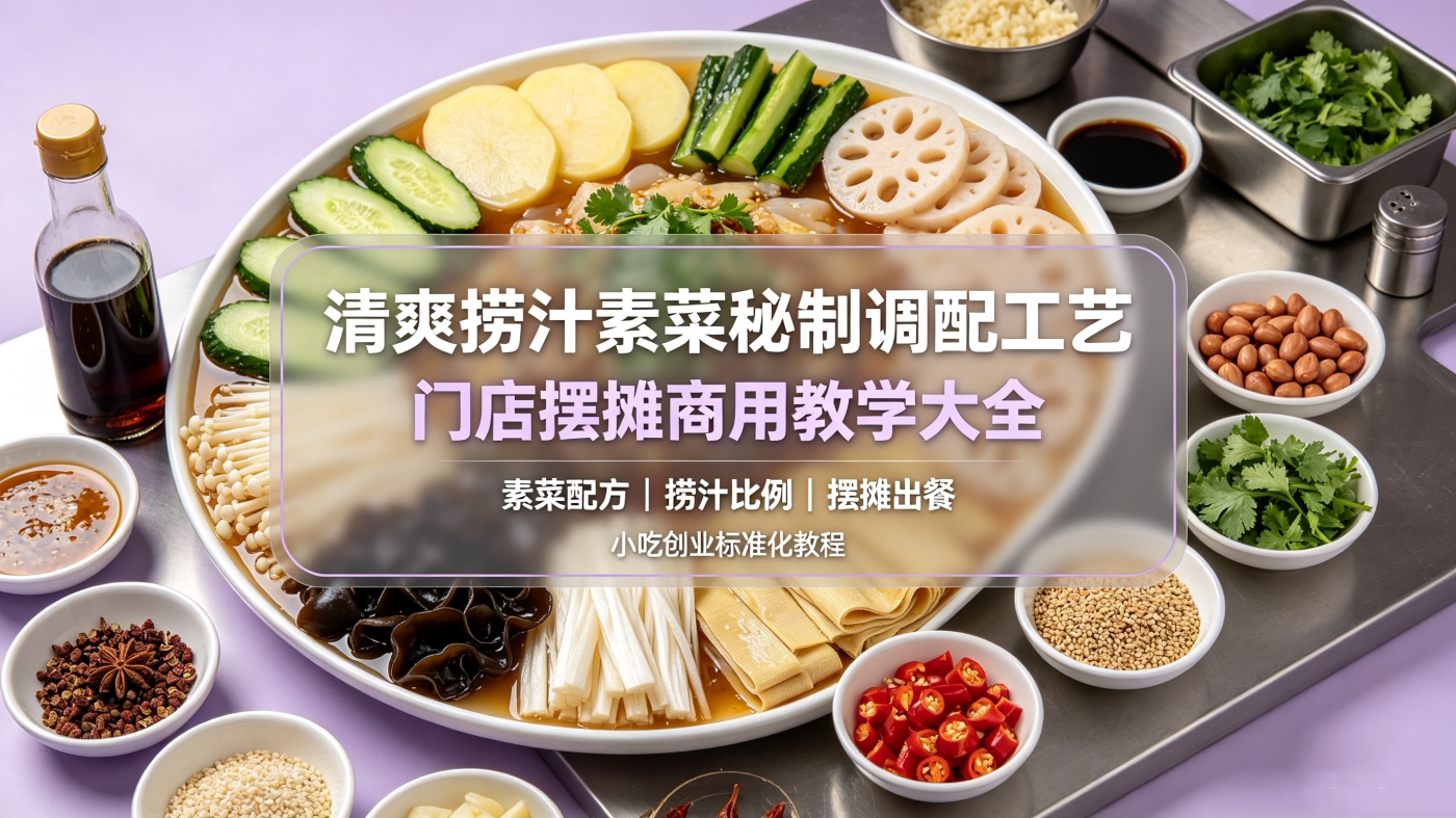 L37980清爽捞汁素菜秘制调配工艺 门店摆摊商用教学大全-简创库网