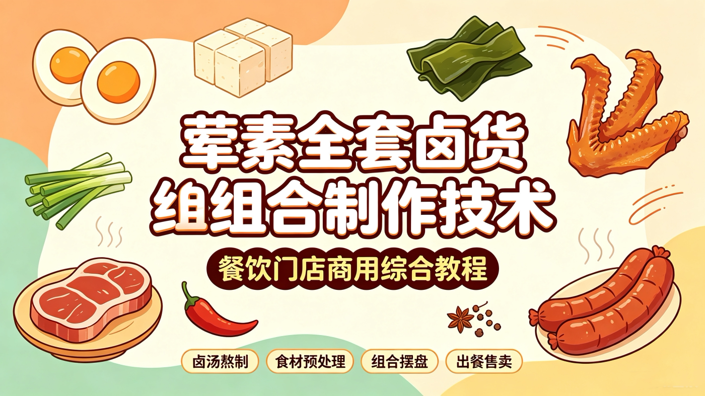 L37975荤素全套卤货组合制作技术 餐饮门店商用综合教程-简创库网