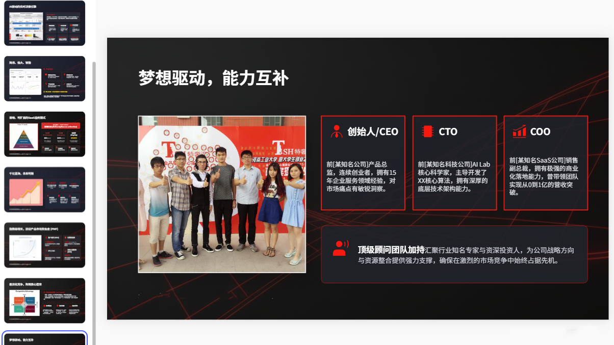 图片[3]-C1141高端红色科技风 A 轮融资计划书PPT模板 数据可视化创业项目模版-简创库网