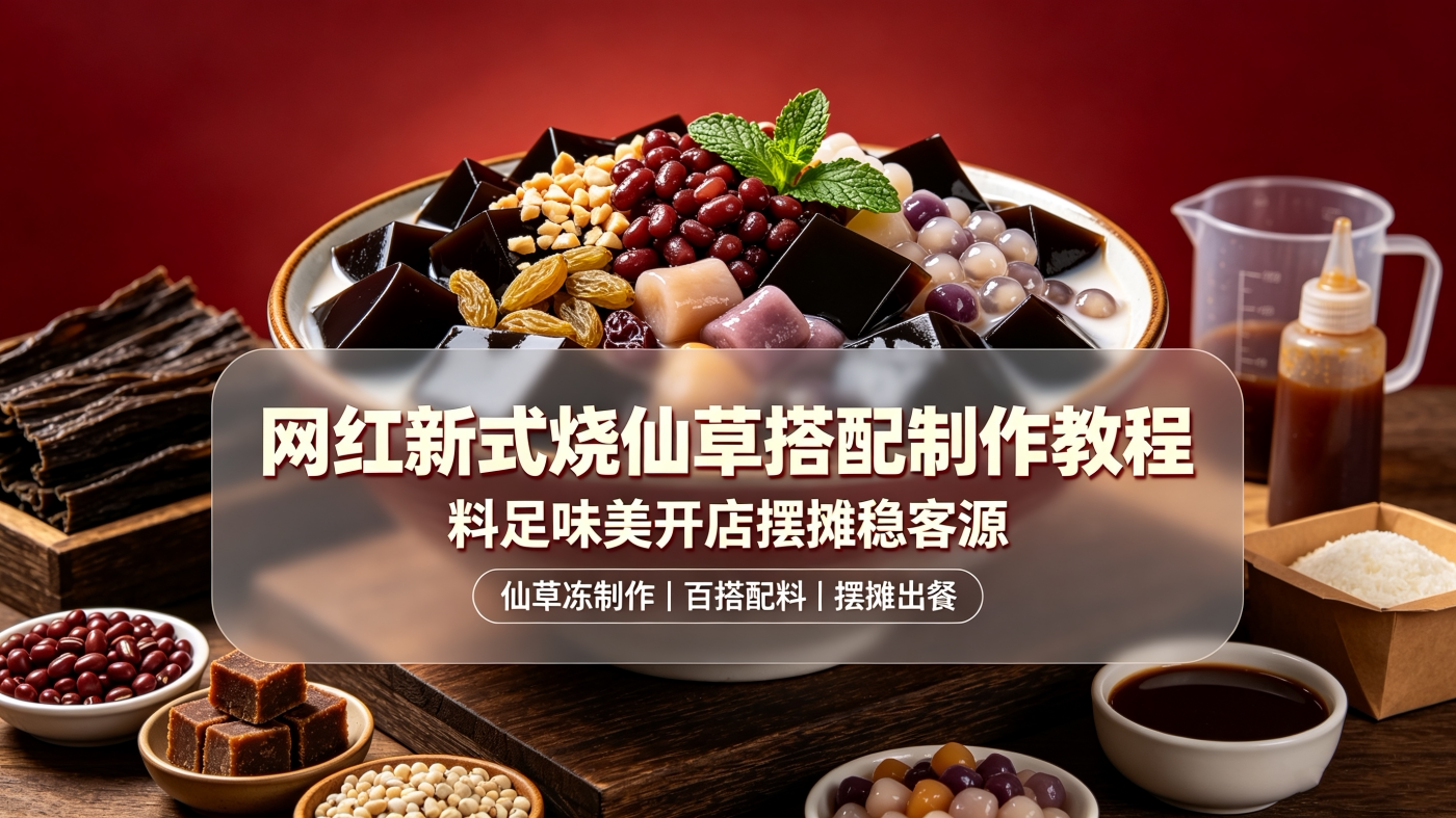 L72664网红新式烧仙草搭配制作教程 料足味美开店摆摊稳客源-简创库网