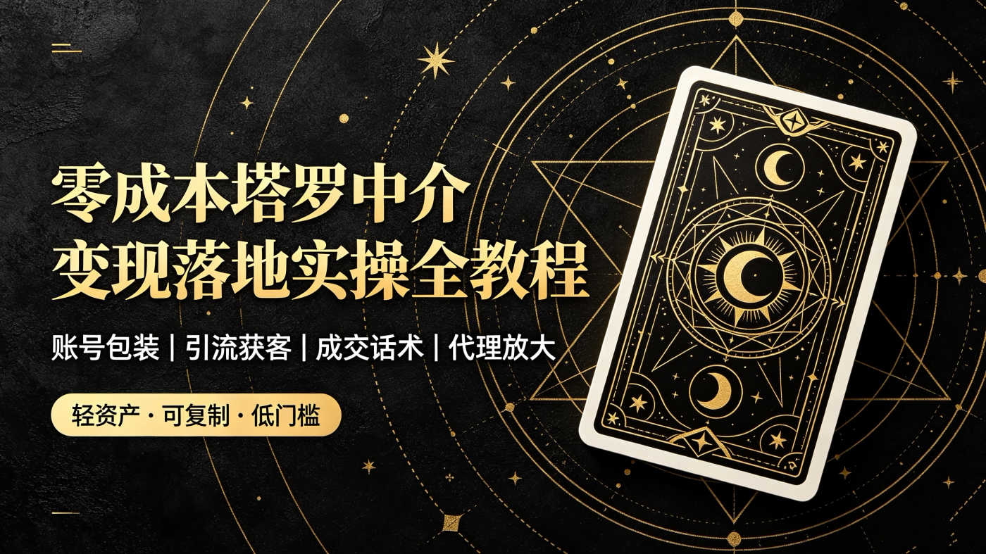 M65783塔罗中介变现落地实操手册全教程【冷门赛道】-简创库网