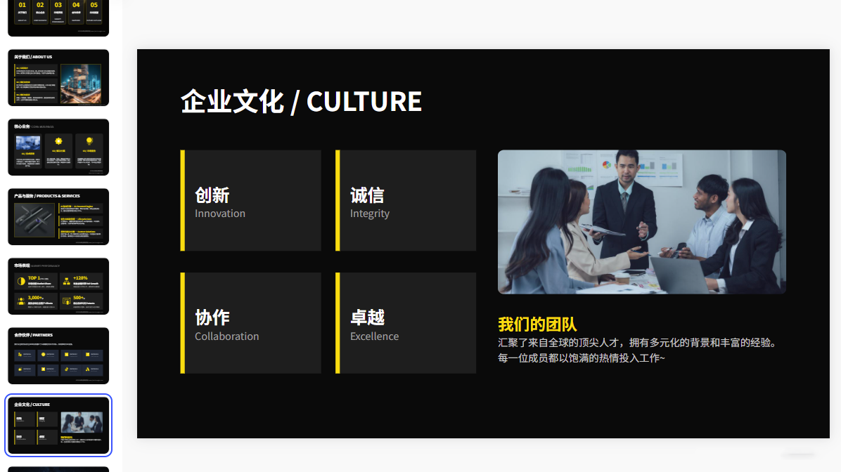 图片[3]-A4116极简高级风品牌宣传PPT模板-企业概况介绍商务汇报通用模板-简创库网
