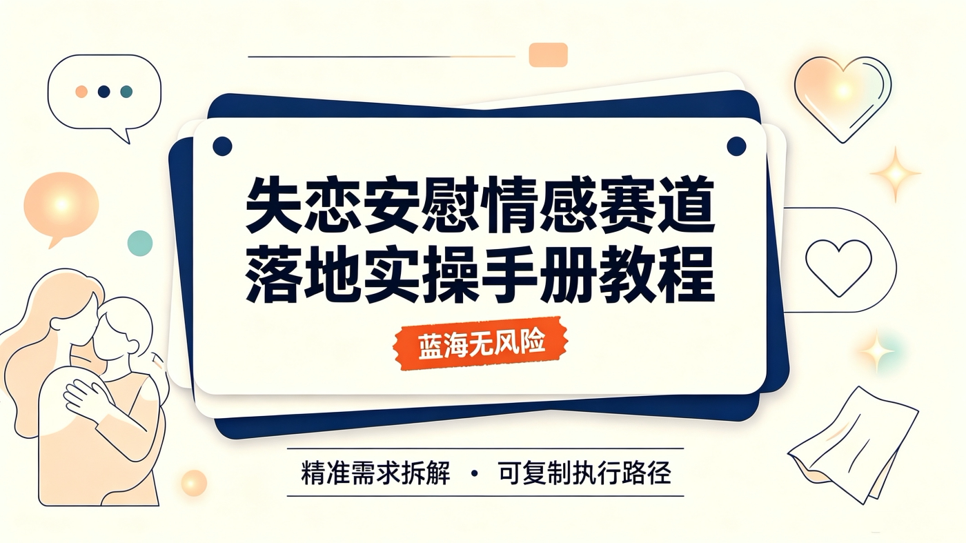 M6581450失恋安慰情感赛道落地实操手册教程【蓝海无风险】-简创库网