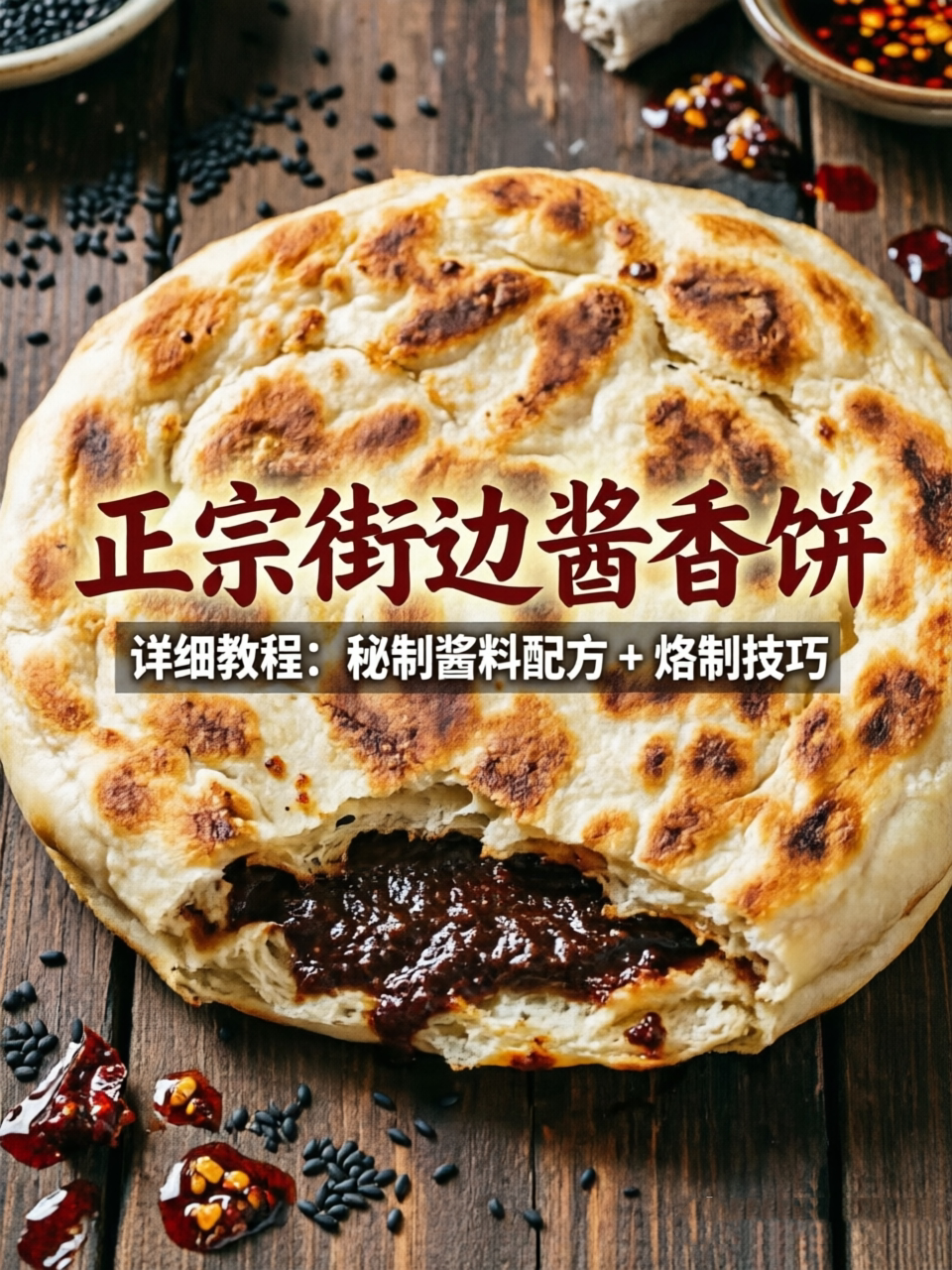L59868正宗街边酱香饼详细教程,秘制酱料配方 + 烙制技巧,外酥里香零失败-简创库网