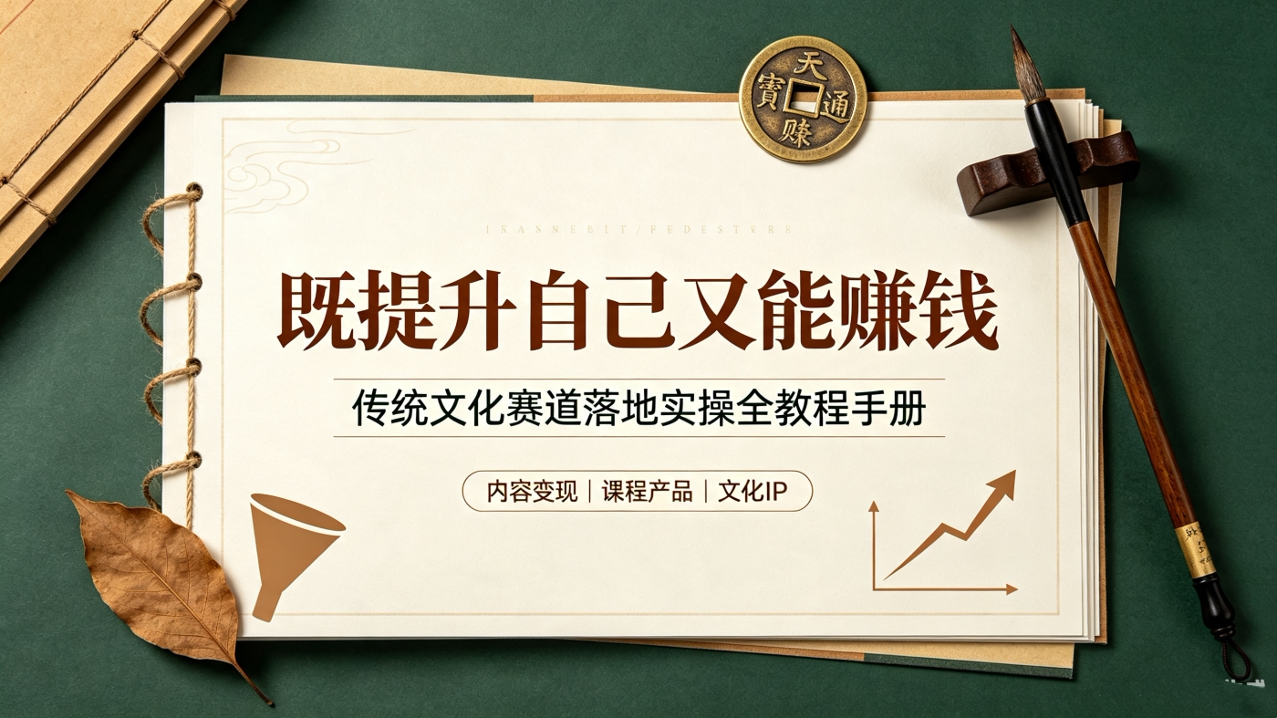 M658116传统文化赛道落地实操全教程手册【既提升自己又能搞米】-简创库网