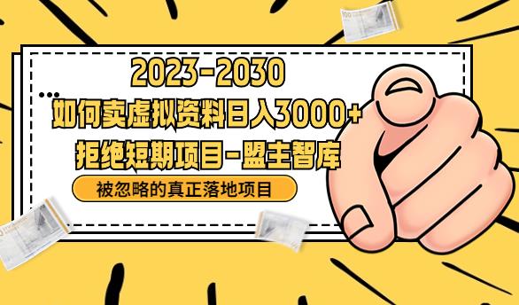 图片[1]-靠信息差卖虚拟资料日入3000+【教程】-暗冰资源网