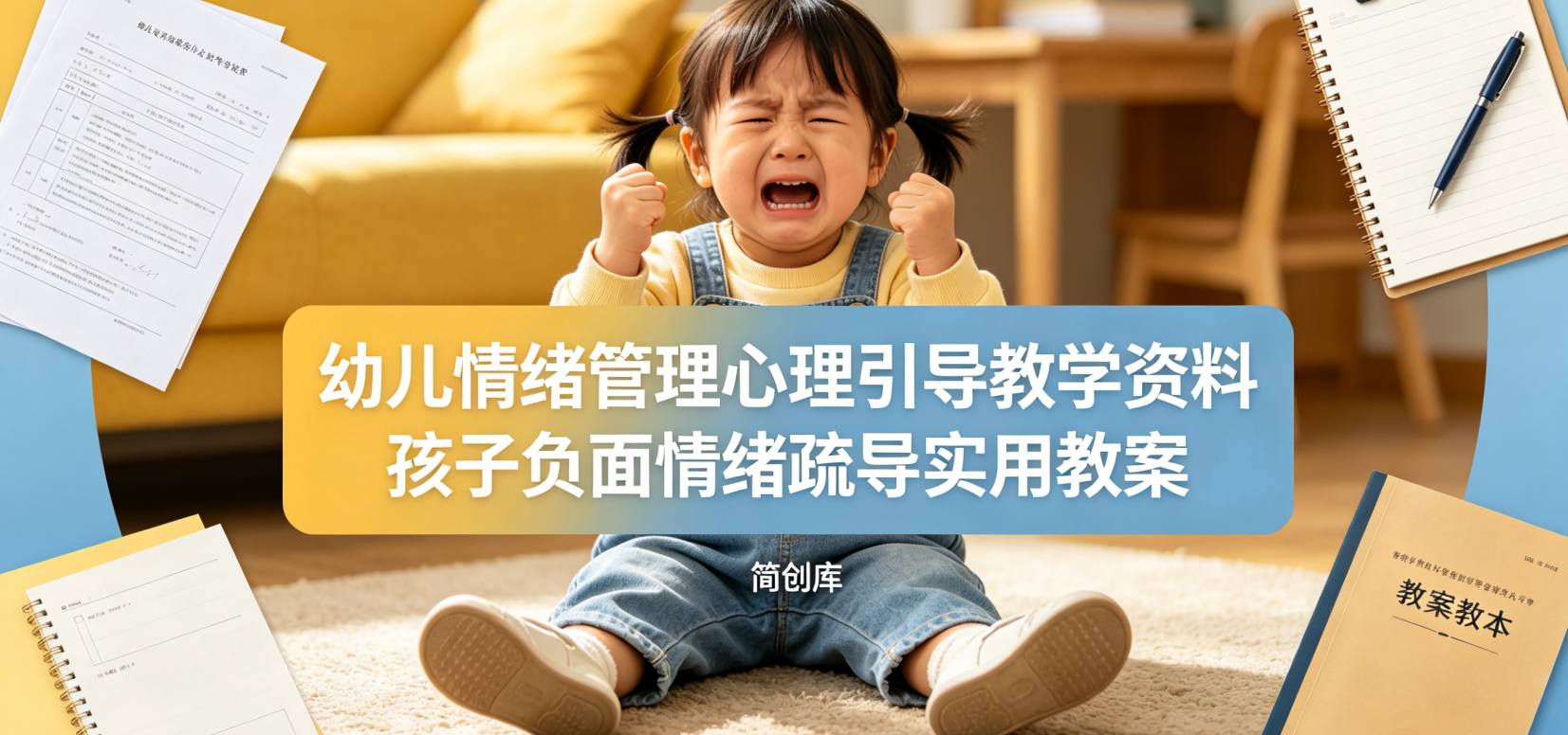E1111幼儿情绪管理心理引导教学资料 孩子负面情绪疏导实用教案-简创库网