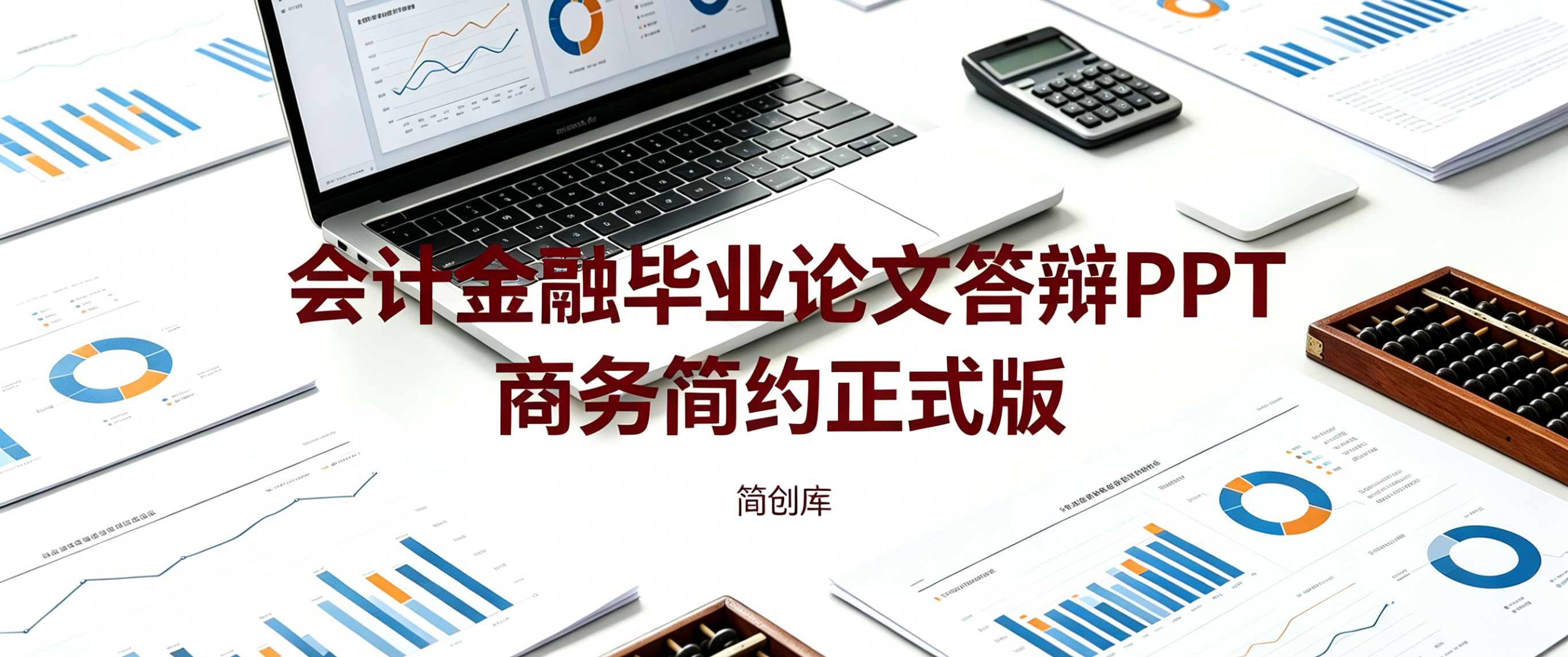 D2113会计金融毕业论文答辩PPT模板 商务简约正式版-简创库网