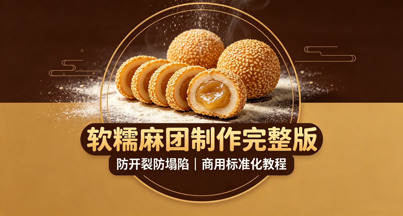 L47288软糯麻团制作完整版|防开裂防塌陷 商用标准化教程-简创库网