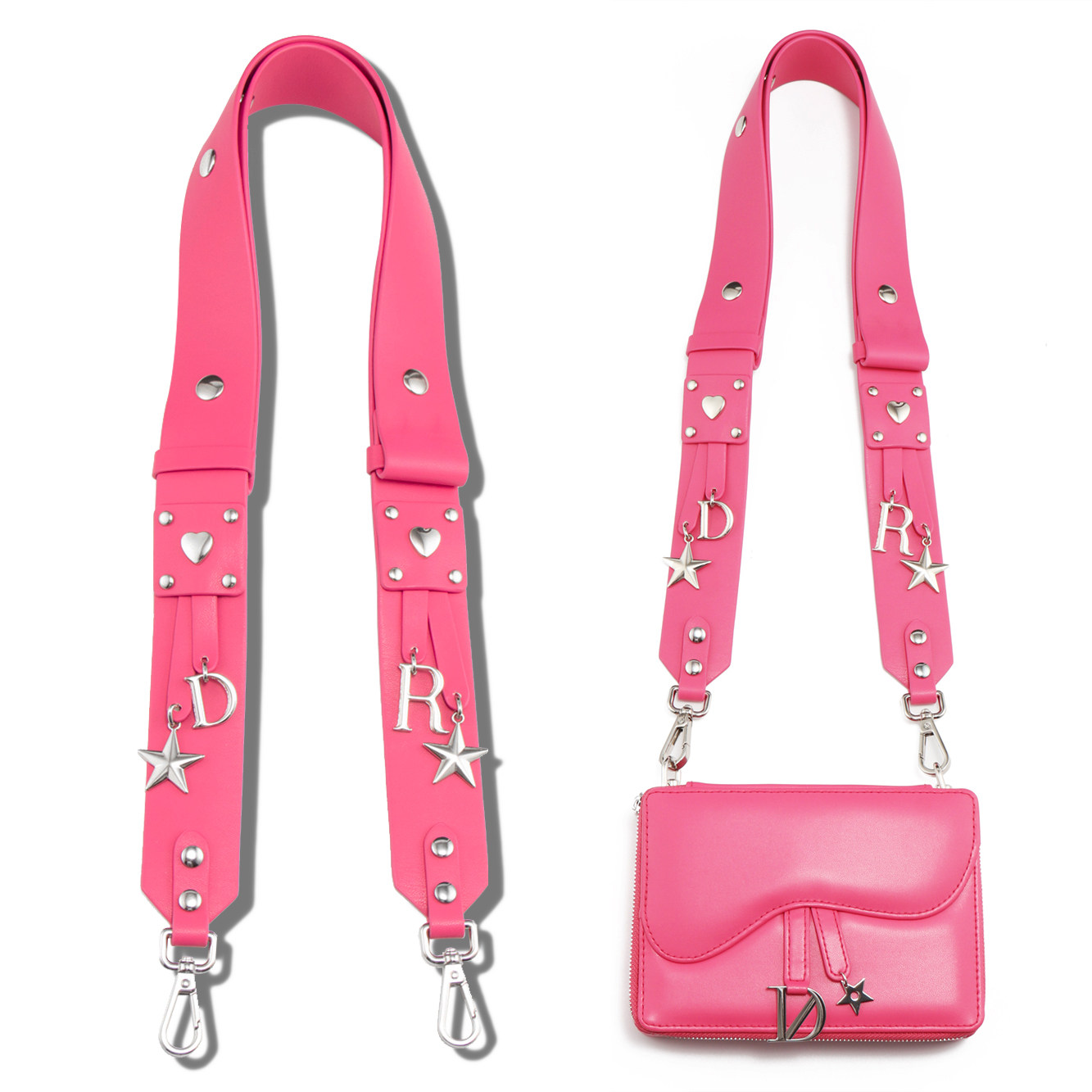 Star Yao 520 Lipstick Red Packet Retrofit Shoulder Strap Accessories DIY Materials Bag Single Buy Saddle Bag Retrofit Inclined Cross Pack Chain