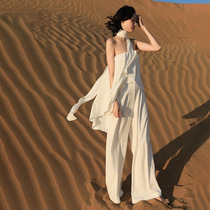 Qinghai Lake Tibet Travel Womens Seaside Vacation Clothes Desert Skirt Exotic Photo Dress Super Fairy