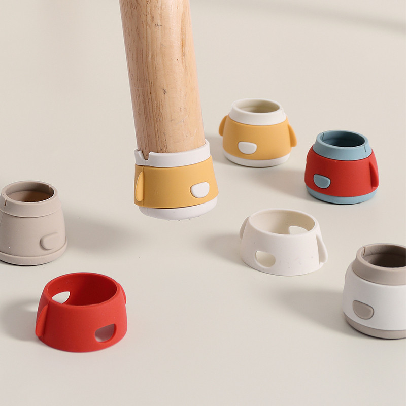 Chair foot cover mute wear-resistant stool non-slip wood floor protective cover kitchen furniture table leg pad table and chair foot pad