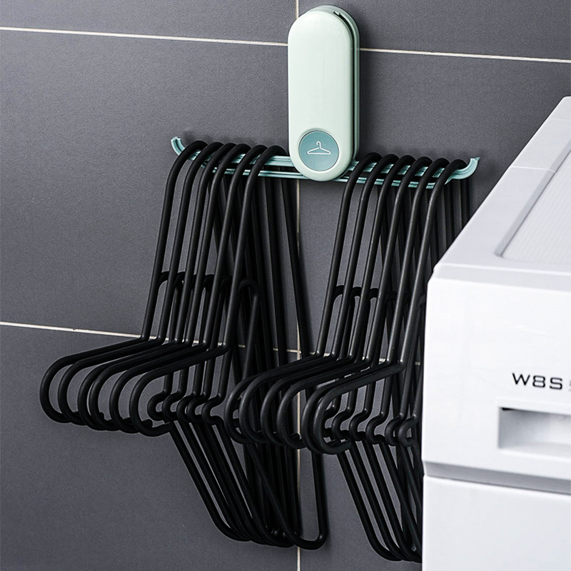 Hangers Storage shelves Balcony hangers punch-free wall-mounted multi-function storage racks put hangers windproof clip shelves
