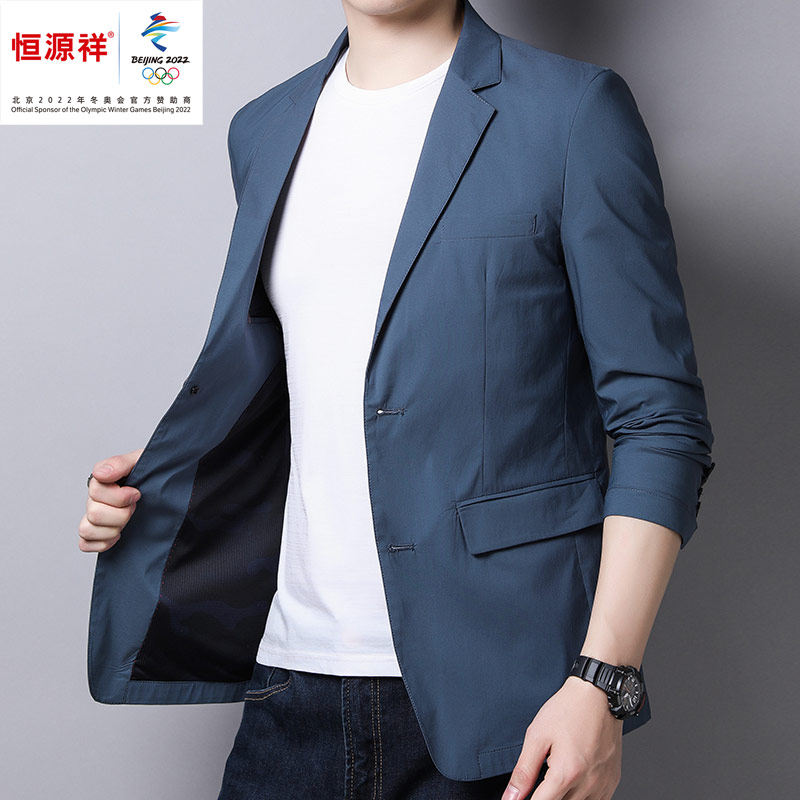 Hengyuan Xiang Group 2022 Spring new men's casual suits slim fit men's mid-suit men's youth single Western blouses